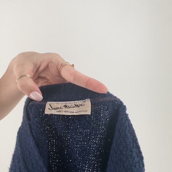 Vintage 60s Jane Hunter Navy Sleeveless Vest - Picture 2 of 3